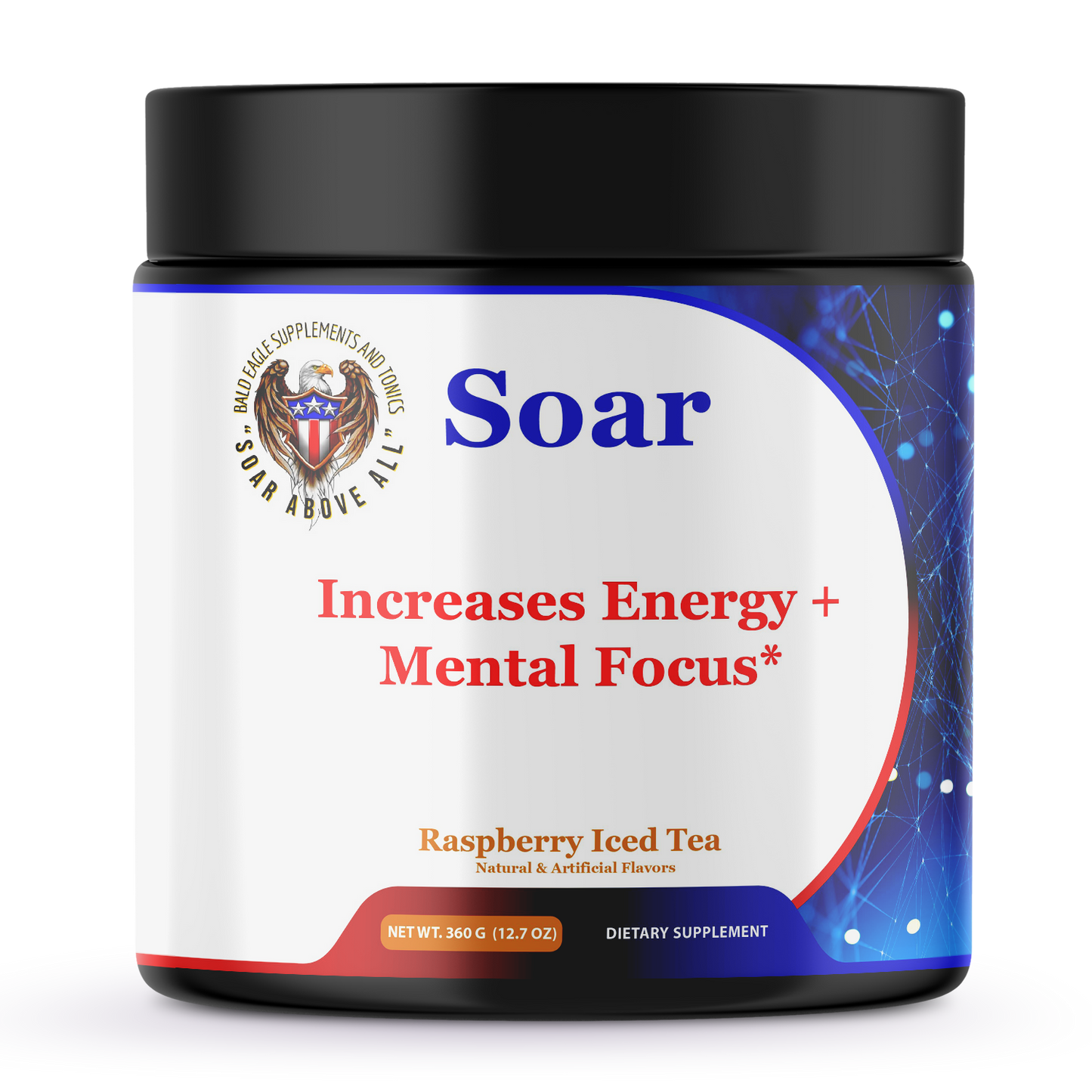 Soar - Aumenta la energía + concentración mental - Té helado de frambuesa